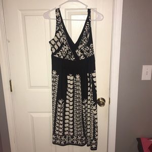 Black and white floral dress